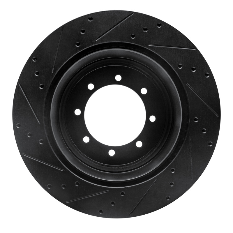 Ford F-350 Super Duty Brake Rotor (1) - Rear Right - R1 Concepts - Drilled & Slotted - Black - `11-`22